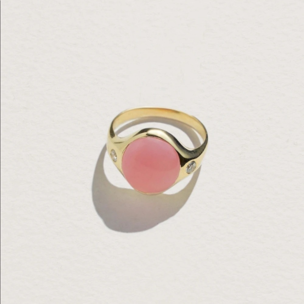Pamela Love Essential Ring in Pink Opal, size 7